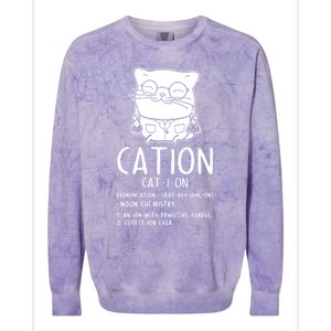 Cat Science Chemistry For Chemist Teacher Gift Colorblast Crewneck Sweatshirt