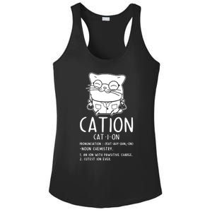 Cat Science Chemistry For Chemist Teacher Gift Ladies PosiCharge Competitor Racerback Tank