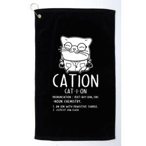 Cat Science Chemistry For Chemist Teacher Gift Platinum Collection Golf Towel