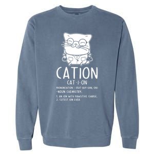 Cat Science Chemistry For Chemist Teacher Gift Garment-Dyed Sweatshirt