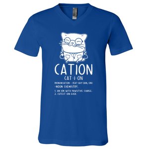 Cat Science Chemistry For Chemist Teacher Gift V-Neck T-Shirt