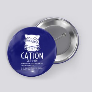 Cat Science Chemistry For Chemist Teacher Gift Button