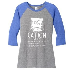 Cat Science Chemistry For Chemist Teacher Gift Women's Tri-Blend 3/4-Sleeve Raglan Shirt