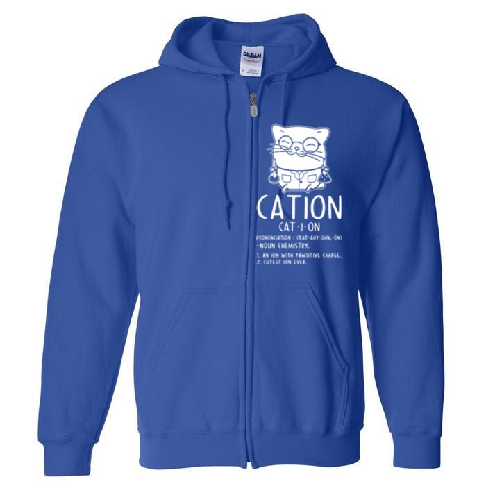 Cat Science Chemistry For Chemist Teacher Gift Full Zip Hoodie