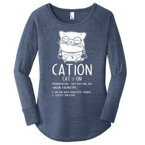 Cat Science Chemistry For Chemist Teacher Gift Women's Perfect Tri Tunic Long Sleeve Shirt