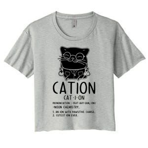 Cat Science Chemistry For Chemist Teacher Gift Women's Crop Top Tee