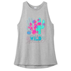 Cactuses Succulents Colorful Cacti Ladies PosiCharge Tri-Blend Wicking Tank