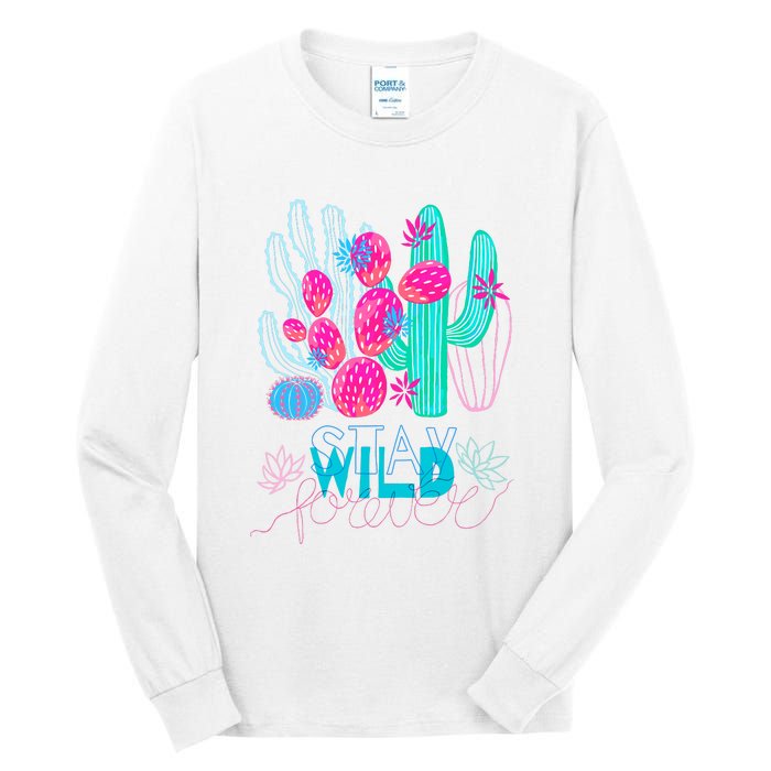 Cactuses Succulents Colorful Cacti Tall Long Sleeve T-Shirt