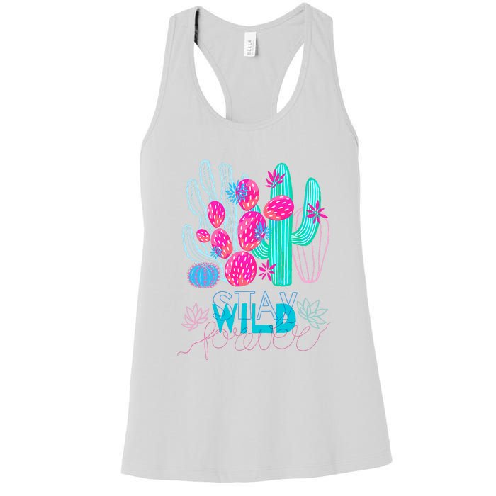 Cactuses Succulents Colorful Cacti Women's Racerback Tank