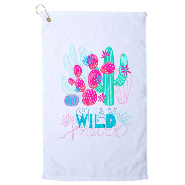 Cactuses Succulents Colorful Cacti Platinum Collection Golf Towel