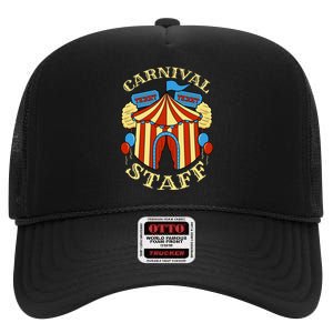 Carnival Staff Circus Event Security Ringmaster Lover Gift High Crown Mesh Back Trucker Hat