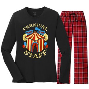 Carnival Staff Circus Event Security Ringmaster Lover Gift Women's Long Sleeve Flannel Pajama Set 