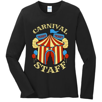 Carnival Staff Circus Event Security Ringmaster Lover Gift Ladies Long Sleeve Shirt