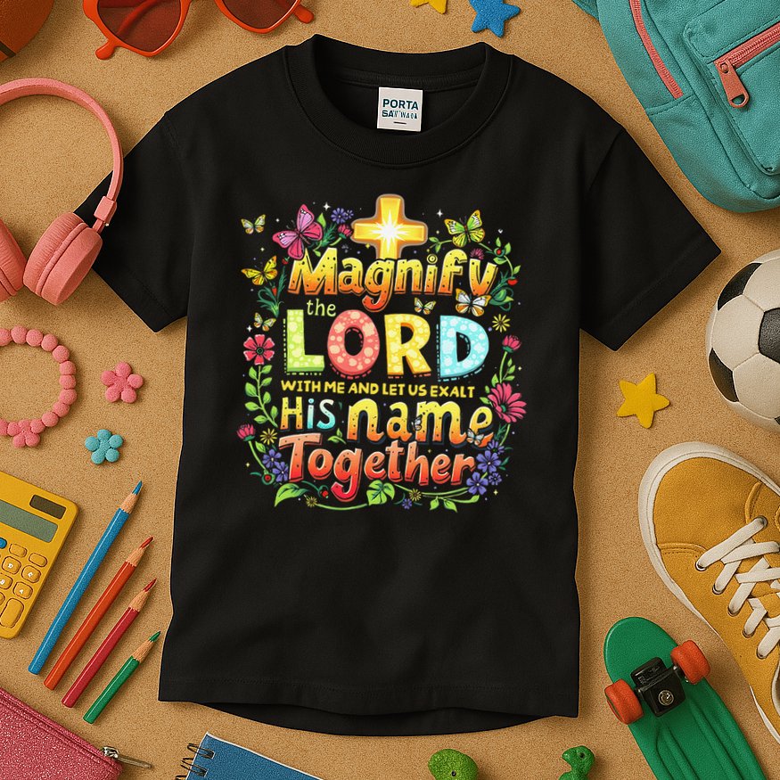 Christian Summer Camp Magnify The Lord Christian VBS 2025 Gift Kids T-Shirt
