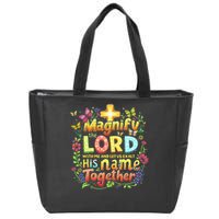 Christian Summer Camp Magnify The Lord Christian VBS 2025 Gift Zip Tote Bag