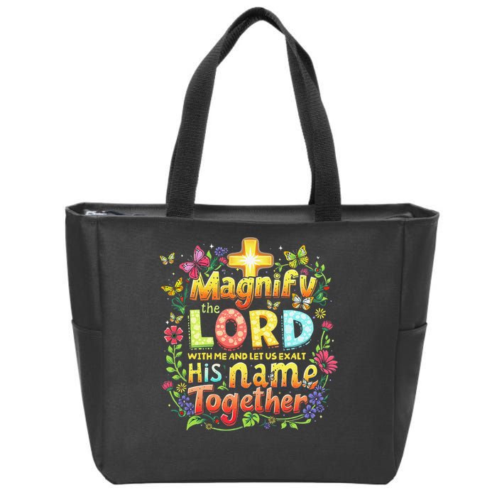Christian Summer Camp Magnify The Lord Christian VBS 2025 Gift Zip Tote Bag