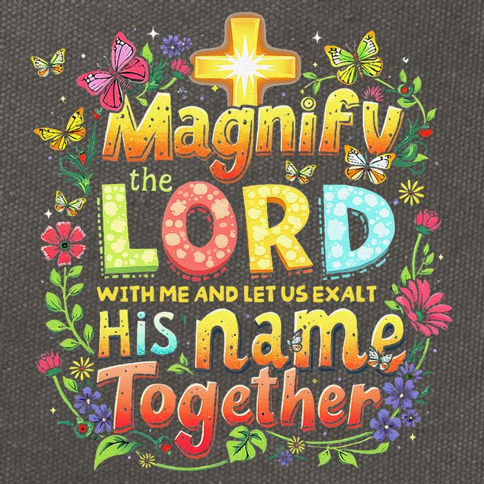 Christian Summer Camp Magnify The Lord Christian VBS 2025 Gift Cotton Canvas Backpack
