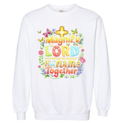 Christian Summer Camp Magnify The Lord Christian VBS 2025 Gift Garment-Dyed Sweatshirt