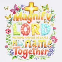 Christian Summer Camp Magnify The Lord Christian VBS 2025 Gift Garment-Dyed Sweatshirt