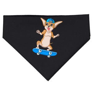 Chihuahua Skateboarding USA-Made Doggie Bandana