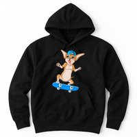 Chihuahua Skateboarding Hoodie