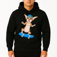 Chihuahua Skateboarding Hoodie