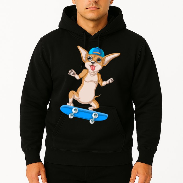 Chihuahua Skateboarding Hoodie