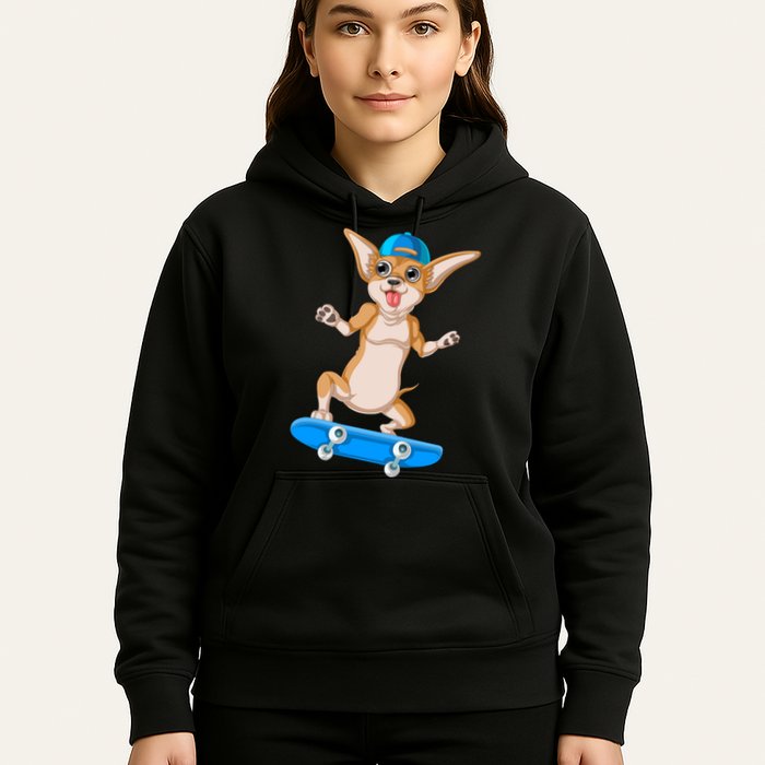 Chihuahua Skateboarding Hoodie