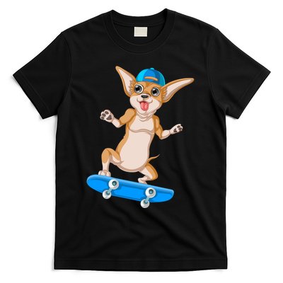 Chihuahua Skateboarding T-Shirt