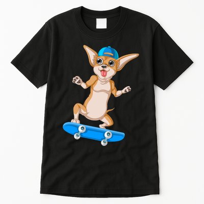 Chihuahua Skateboarding Tall T-Shirt