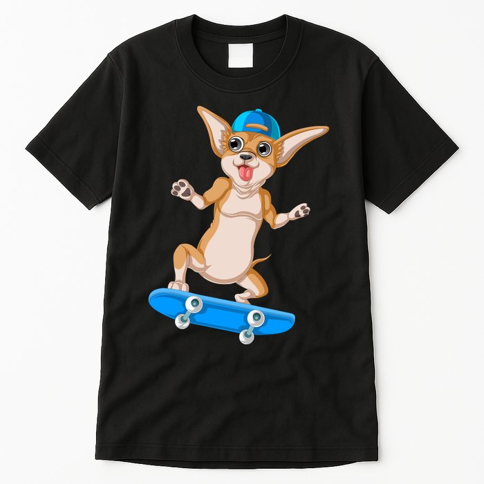 Chihuahua Skateboarding Tall T-Shirt