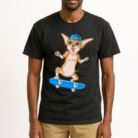 Chihuahua Skateboarding Tall T-Shirt