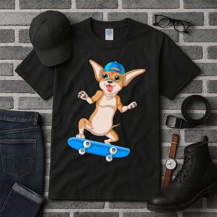Chihuahua Skateboarding Tall T-Shirt