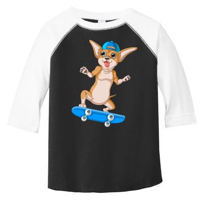 Chihuahua Skateboarding Toddler Fine Jersey T-Shirt