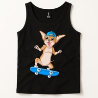 Chihuahua Skateboarding Tank Top