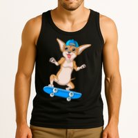 Chihuahua Skateboarding Tank Top