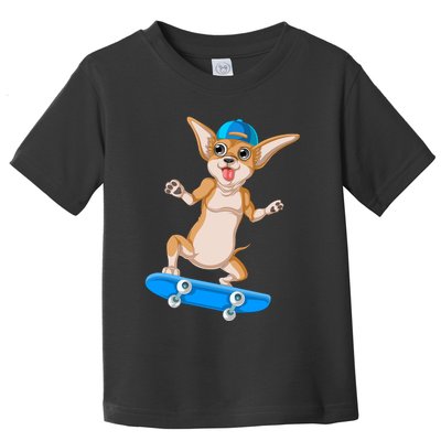 Chihuahua Skateboarding Toddler T-Shirt