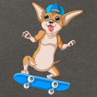Chihuahua Skateboarding Cotton Canvas Backpack