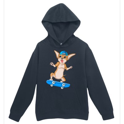 Chihuahua Skateboarding Urban Pullover Hoodie