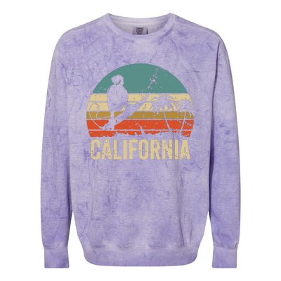 California Surf CA Vintage Retro Men Women Kids Surfer Sunset Colorblast Crewneck Sweatshirt