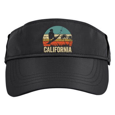 California Surf CA Vintage Retro Men Women Kids Surfer Sunset Adult Drive Performance Visor