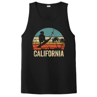 California Surf CA Vintage Retro Men Women Kids Surfer Sunset PosiCharge Competitor Tank