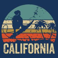 California Surf CA Vintage Retro Men Women Kids Surfer Sunset Doggie Tank