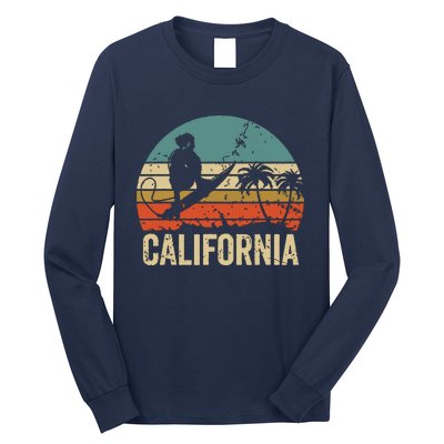 California Surf CA Vintage Retro Men Women Kids Surfer Sunset Long Sleeve Shirt