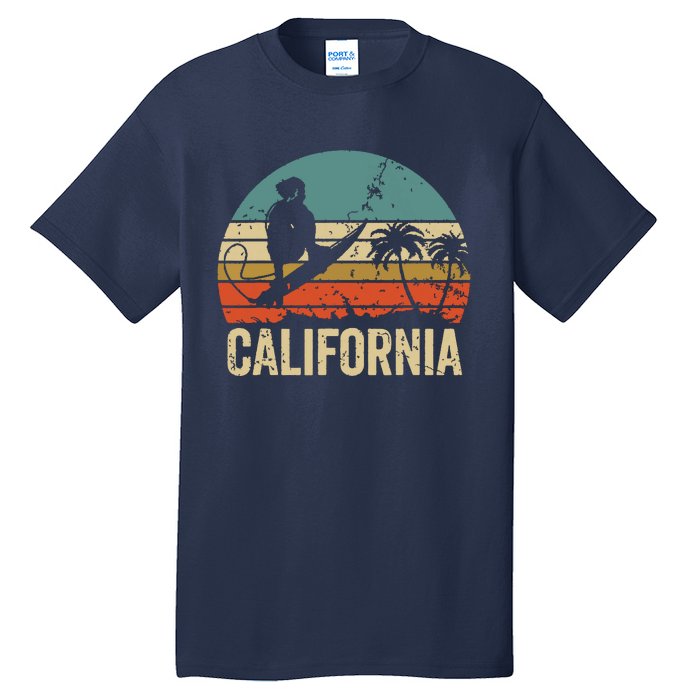 California Surf CA Vintage Retro Men Women Kids Surfer Sunset Tall T-Shirt