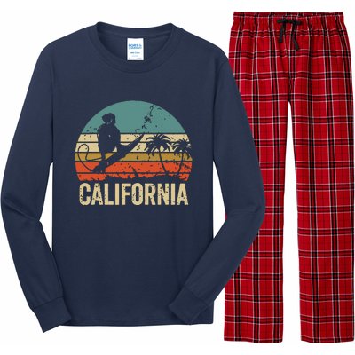 California Surf CA Vintage Retro Men Women Kids Surfer Sunset Long Sleeve Pajama Set