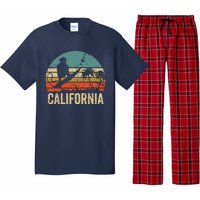 California Surf CA Vintage Retro Men Women Kids Surfer Sunset Pajama Set