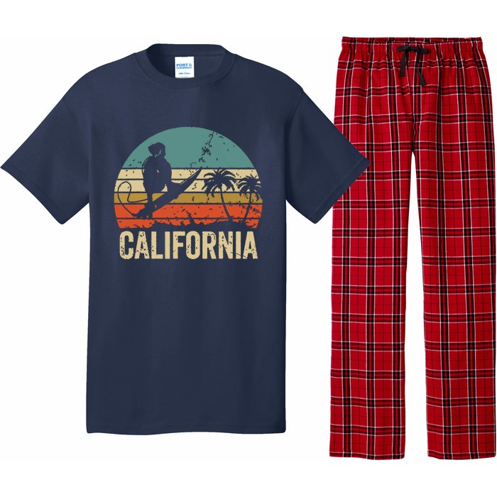 California Surf CA Vintage Retro Men Women Kids Surfer Sunset Pajama Set