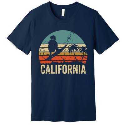 California Surf CA Vintage Retro Men Women Kids Surfer Sunset Premium T-Shirt