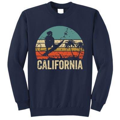 California Surf CA Vintage Retro Men Women Kids Surfer Sunset Tall Sweatshirt